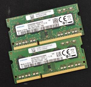 8GB (4GB 2枚組) PC3L-12800S DDR3-1600 S.O.DIMM 204pin 1Rx8 Samsung サムスン純正 (動作確認済 memtest86+)(管:SB0152 x4s