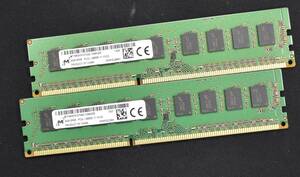 8GB (4GB 2 sheets set ) PC3L-12800E DDR3L-1600 ECC 1.35V/1.5V 2Rx8 both sides implementation 240pin ECC Unbuffered DIMM MT Micron ( tube :SA5720