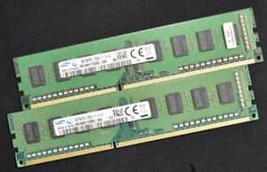 4GB 2枚組 (合計 8GB) PC3-12800 PC3-12800U DDR3-1600 240pin non-ECC Unbuffered DIMM 1Rx8 Samsung サムスン純正品 1.5V (管:SA5729