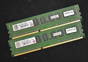 2GB 2枚組 (合計 4GB) PC3L-12800E DDR3L-1600 1.35/1.5V 1Rx8 240pin ECC Unbuffered DIMM Transcend 低電圧対応 (管:SA5697