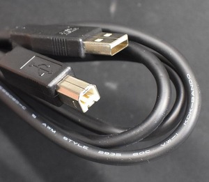 [未使用品] 2メートル USB2.0 ケーブル Aタイプオス-Bタイプオス 長さ2m (2メートル 200cm) (ブラック) (PUR02 x6s