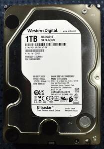 (送料込) Western Digital HUS722T1TALA604 DC HA210 1TB 7,200rpm SATA HDD 2021年 Cristal DiscInfo 正常 使用時間 8125H (管:SAH3x2s