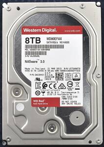 1円スタート Western Digital WD80EFAX WD Red NAS RAID 8TB 5,400rpm SATA HDD 2019年 Cristal DiscInfo 正常 使用時間 33400H (W0-1(4E