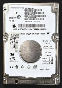 Seagate ST940110A [ディスク容量 40G] 2.5インチ 44pin パラレルATA ハードディスク 9.5mm厚 使用時間 2051H mac mini 搭載品 (管:HA02