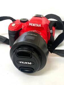 ペンタックス PENTAX K-x デジタル一眼レフカメラ コンパクトカメラ ボディ レンズ 赤 SMC 3.5-5.6 18-55mm 動作未確認 yh111902