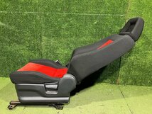 Y管理75133 H19 KEI ワークス HN22S】★助手席 アシスタント シート 赤黒 スズキ純正 RECARO セミバケット★トリム D16_画像6