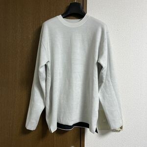 attachmentアタッチメント23aw ウール×ポリエステルダブルフェイス プルオーバーニット1新品