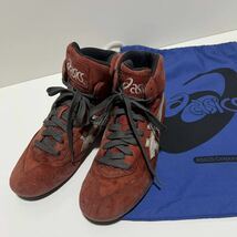 ARD ASICS アシックス レーシングシューズ ドライビングシューズ TOD002 スエード 8856-2000 FIA 耐火 赤 24.0 レディース ジュニア_画像1