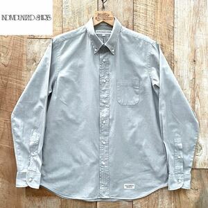 【美品】INDIVIDUALIZED SHIRTS×WACKOMARIA USA製 ボタンダウンシャツ オックスフォード 15 1/2 グレー ワコマリア ダブルネーム