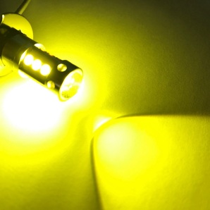 黄色 ショート設計 12/24V兼用 LED フォグランプ H3 左右2個セット レモンイエロー 3000k 送料無料 450Lmの画像5