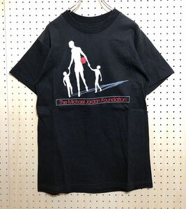 【M】90s Vintage Hanes The Michael Jordan Foundation TShirt Black ヘインズ マイケル ジョーダン Tシャツ ブラック 黒 半袖 USA製 T155