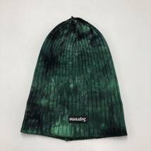 新品24SS Supreme Overdyed Beanie Splatter Green シュプリーム オーバーダイ ビーニー グリーン 緑 帽子 T151_画像7