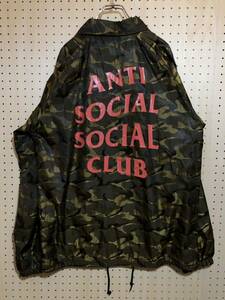 【L】Anti Social Social Club Assc Coach Jacket Camo アンチ ソーシャル クラブ コーチ ジャケット カモ 迷彩 (NBBE001A6) T140