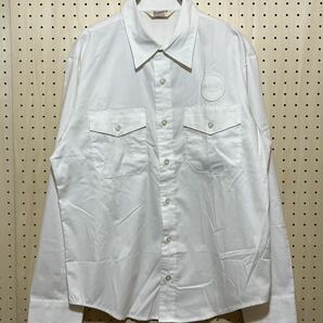 【S】Tenderloin Work Shirt White テンダーロイン ワーク シャツ ホワイト 白 長袖 日本製 ワッペンT193の画像1