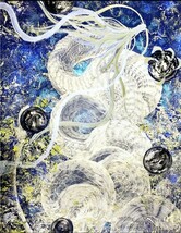 【波龍】　龍神エネルギーアート縁起物　一筆龍　絵画 FUJIKO　置物　龍　隕石　開運_画像5