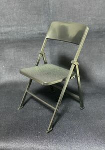 1/6 折り畳み式イス 黒 ブラック プラ製 海外製？ 未使用中古品 カスタムに 折り畳みイス 椅子