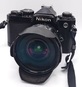 【SR-213】 Nikon FE フィルム 一眼レフ MF カメラ ブラック レンズ Tokoina AT-X AF 17 ASPHERICAL ニコン トキナー 