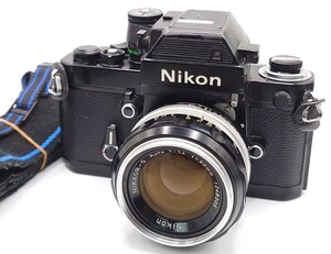 【R1-427】 Nikon F2 フォトミック SB ブラック フィルム 一眼レフ カメラ レンズ NIKKOR-S Auto 1:1.4 f=50mm シャッター動作OK