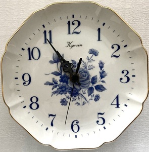 置時計 Kyorin 皿に花柄　京成百貨店