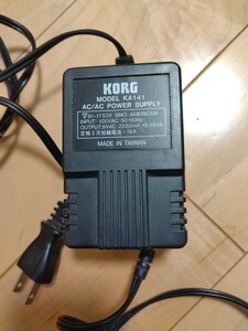 KORG KA141 ACアダプター 動作確認済 アダプターのみ コルグ D16 D12 D8 4ピン 9VACアダプター