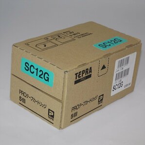 12個セット テプラPROテープカートリッジ SC12G 12mm幅 ラベル色⇒緑/文字色⇒黒 【送料無料】 NO.5051の画像2