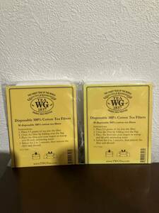 【新品未開封】tea wg 1837 disposale 100% cotton tea filters コットン　フィルター　紅茶　ティー