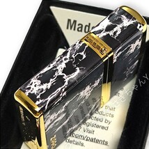 zippo☆4面大理石柄☆ワンポイントロゴ☆ゴールド☆金タンク☆ジッポ ライター_画像4