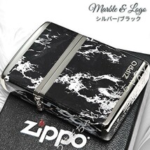 zippo☆4面大理石柄☆ワンポイントロゴ☆シルバー☆ジッポ ライター_画像5