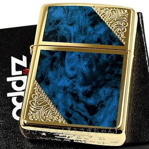 zippo☆アーマー☆両面☆ベネチアン☆大理石柄ブルー☆ジッポ ライター