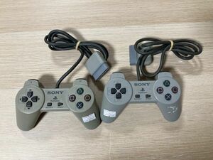 PS1 周辺機器 コントローラー 2個 セット 部品取りや修理前提で 【管理 11100】【ジャンク】