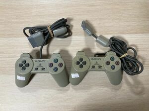 PS1 周辺機器 コントローラー 2個 セット 部品取りや修理前提で 【管理 12457】【ジャンク】