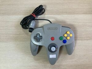 N64 ニンテンドー64 周辺機器 コントローラー グレー 【管理 17679】【C】