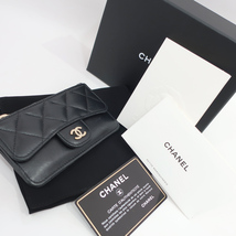 【栄】シャネル CHANEL カード/コインケース クラシック AP2570 ラムスキン BK 女性 31番台 小物 その他 保証書 袋 箱_画像10