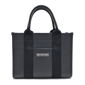 [.] Balenciaga аппаратное обеспечение XS большая сумка плечо 2WAY черный чёрный 693662 кожа 