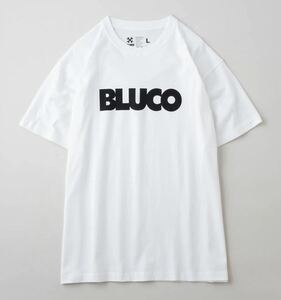 BLUCO/ブルコ　プリントTEE logo white/black XL