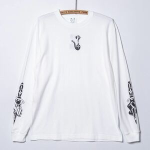 SIRANOBROS/シラノブロス　Middle Weight L/S T-shirts “Dagger” White L