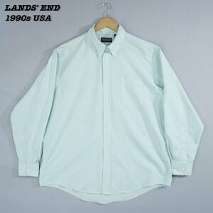 LANDS' END SHIRTS 1990s USA 17 1/2-35 SH24045 ランズエンド ボタンダウンシャツ ストライプシャツ 1990年代 アメリカ製 シャツ