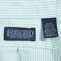 LANDS' END SHIRTS 1990s USA 17 1/2-35 SH24045 ランズエンド ボタンダウンシャツ ストライプシャツ 1990年代 アメリカ製 シャツ_画像9