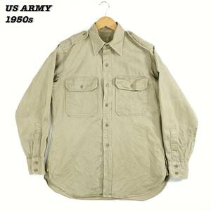 US ARMY KHAKI SHIRT 1950s SH24051 Vintage アメリカ軍 コットンカーキシャツ シャツ 1950年代 ヴィンテージ