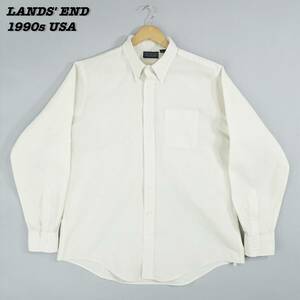 LANDS' END SHIRTS 1990s USA SH24069 ランズエンド シャツ ボタンダウンシャツ 1990年代 アメリカ製