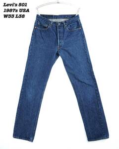 Levi's 501 INDIGO DENIM PANTS USA 1987s W33 L38 LS24040 Vintage リーバイス デニムパンツ ジーンズ 1980年代 アメリカ製 ヴィンテージ