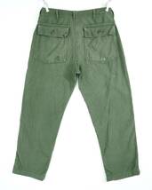 US ARMY UTILITY TROUSERS OG-107 1971s W32 L33 MIL24018 Vintage アメリカ軍 ベイカーパンツ ユーティリティーパンツ 1970年代_画像2