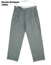 Brooks Brothers SLACKS 1990s W36 L30 BR24009 ブルックスブラザーズ スラックス ウーステッド ウール 1990年代 アメリカ製_画像1