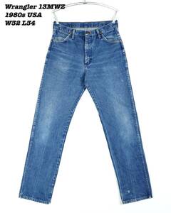 Wrangler 13MWZ INDIGO DENIM PANTS USA 1980s WR24006 Vintage Wrangler Denim pants jeans 1980 period Vintage 