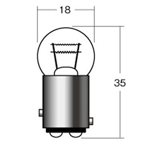 M＆H バイク ウィンカー・テール球 B5303 6V10/3W BAY15D B-5303