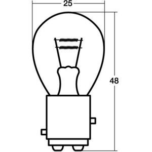 スタンレー(STANLEY) 自動車 ストップテール球 A4887M 24V25/10W