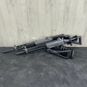 発砲OK サバゲー 電動ガン 2点セット SIG SG550-1 サイレンサー付き マガジン6個 銃床 カスタムカスタムパーツ付き/71145