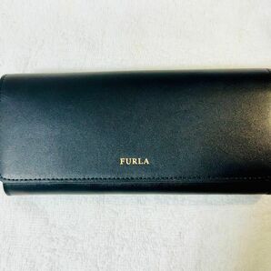 FURLA 長財布　ブラック　レザー