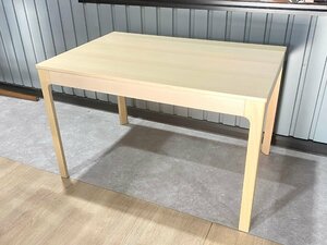 D-03048HY0321X24R 美品 IKEA EKEDALEN 伸長式ダイニングテーブル 120cm エーケダーレン バーチ材 食卓テーブル シンプルデザイン