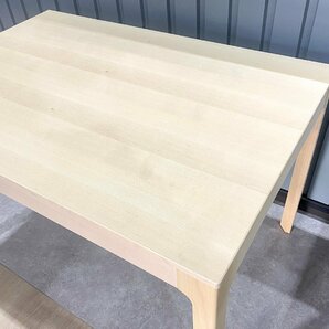 D-03048HY0321X24R 美品 IKEA EKEDALEN 伸長式ダイニングテーブル 120cm エーケダーレン バーチ材 食卓テーブル シンプルデザインの画像6